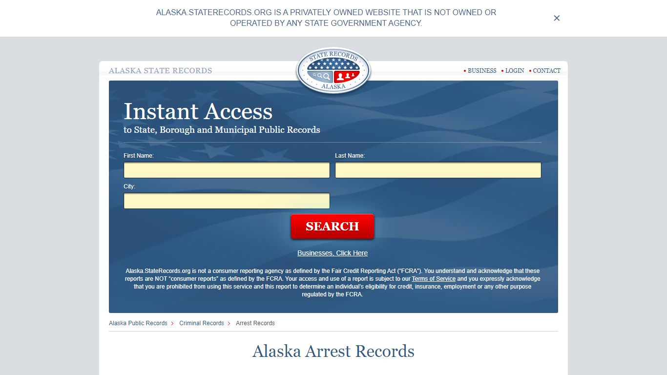 Alaska Arrest Records | StateRecords.org