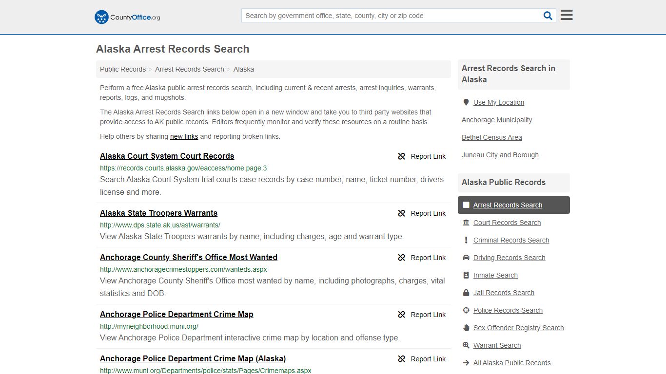 Arrest Records Search - Alaska (Arrests & Mugshots)