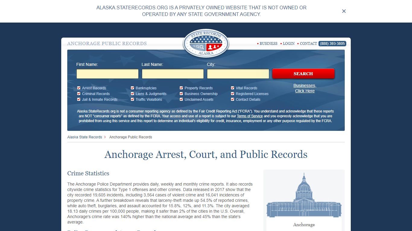 Anchorage Arrest and Public Records | Alaska.StateRecords.org